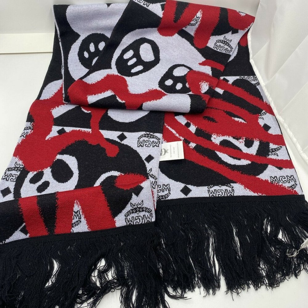MCM JACQUARD SCARF Merino WOOL Scarf Multi-color